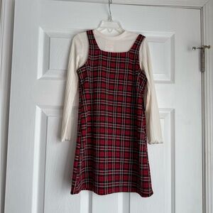 Kohl's Red and White Plaid Kids Dress